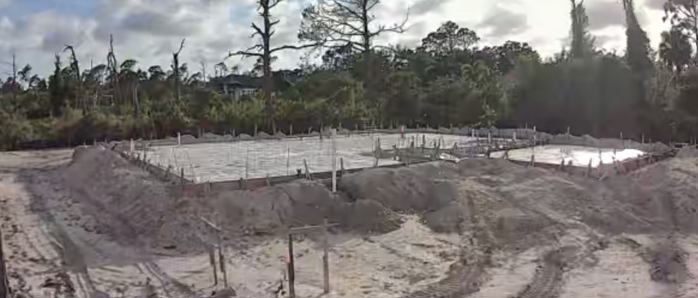 Proceso de construcción residencial en Cape Coral, Florida